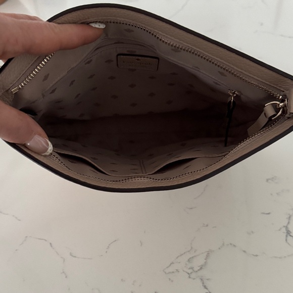 Kate Spade Taupe Leather Shoulder Bag - Picture 3 of 12